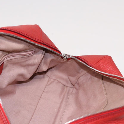 Salvatore Ferragamo Salvatore Ferragamo Gancini Hand Bag Leather 2way Red Authentic 78767
