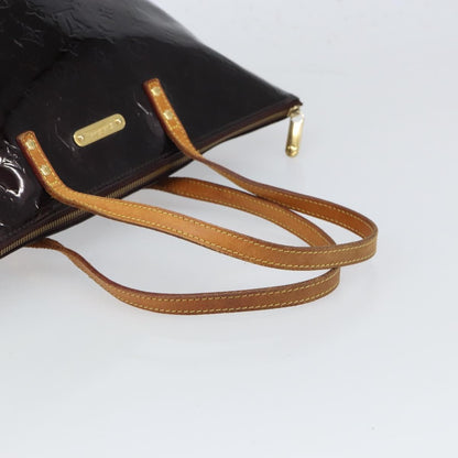 Louis Vuitton LOUIS VUITTON Monogram Vernis Bellevue GM Tote Bag Amarante M93589 Authentic 166294