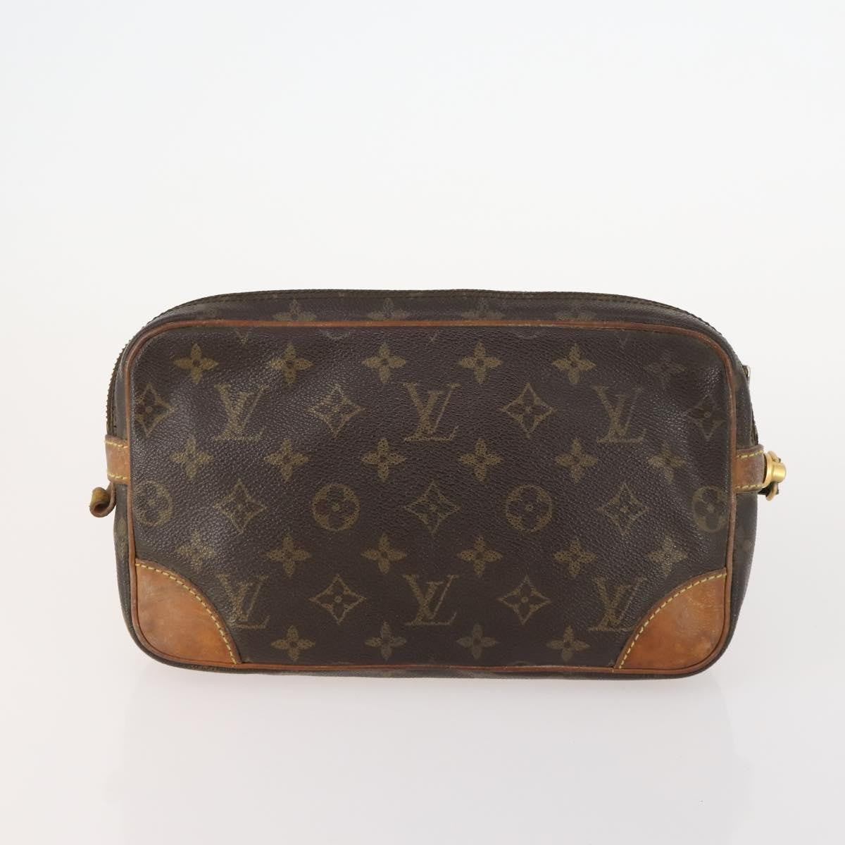 Louis Vuitton LOUIS VUITTON Monogram Pouch Clutch Bag 2 Set LV Authentic bs34068