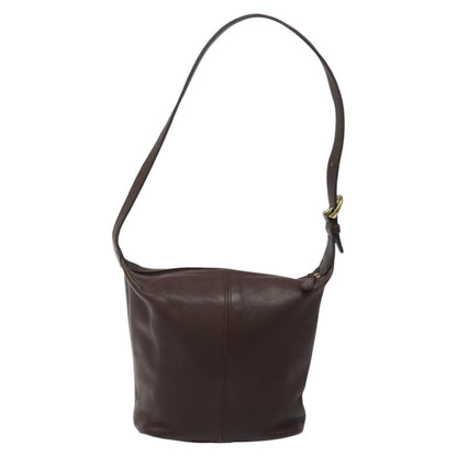 Coach Coach Shoulder Bag Leather Brown gold Authentic am8019
