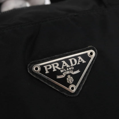 Prada PRADA Hand Bag Nylon Black Silver Authentic bs35154