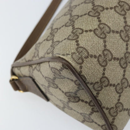 Gucci GUCCI GG Supreme Shoulder Bag PVC Beige Gold 89 01 021 Authentic ka3575