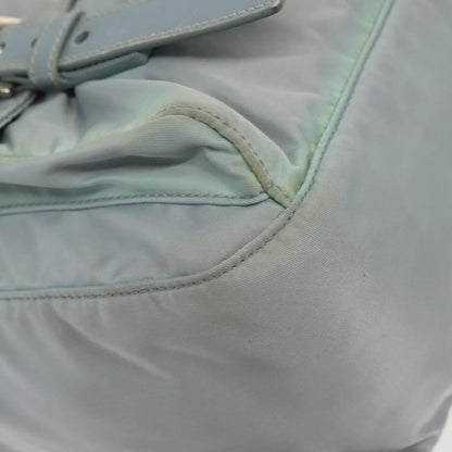Prada PRADA Shoulder Bag Nylon Light Blue Silver Authentic ki5926