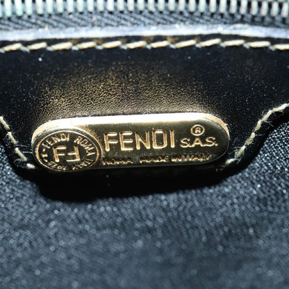 Fendi FENDI Pecan Canvas Hand Bag 2way Black Brown Authentic mr1555