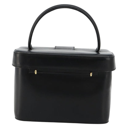Celine CELINE Vanity Cosmetic Pouch Leather Black Gold Authentic 179213 Bag