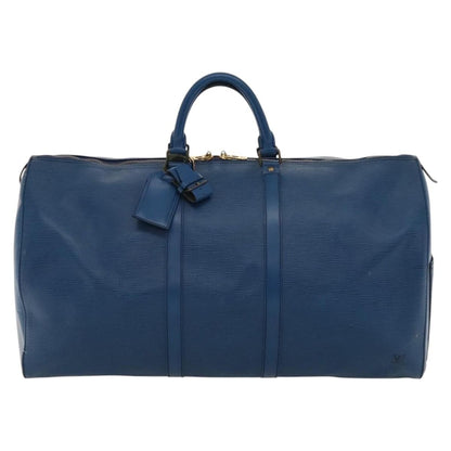 Louis Vuitton LOUIS VUITTON Epi Keepall 55 Boston Bag Toledo Blue M42955 LV Authentic EC290