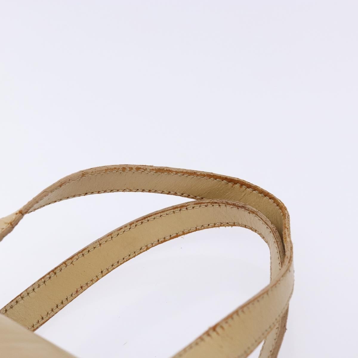 Celine CELINE Hand Bag Leather Beige Gold Authentic bs28305