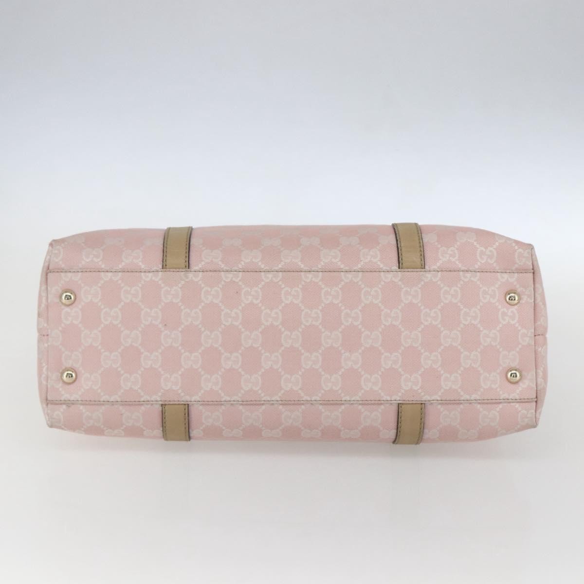 Gucci GUCCI GG Canvas Tote Bag Pink Gold Authentic 158451