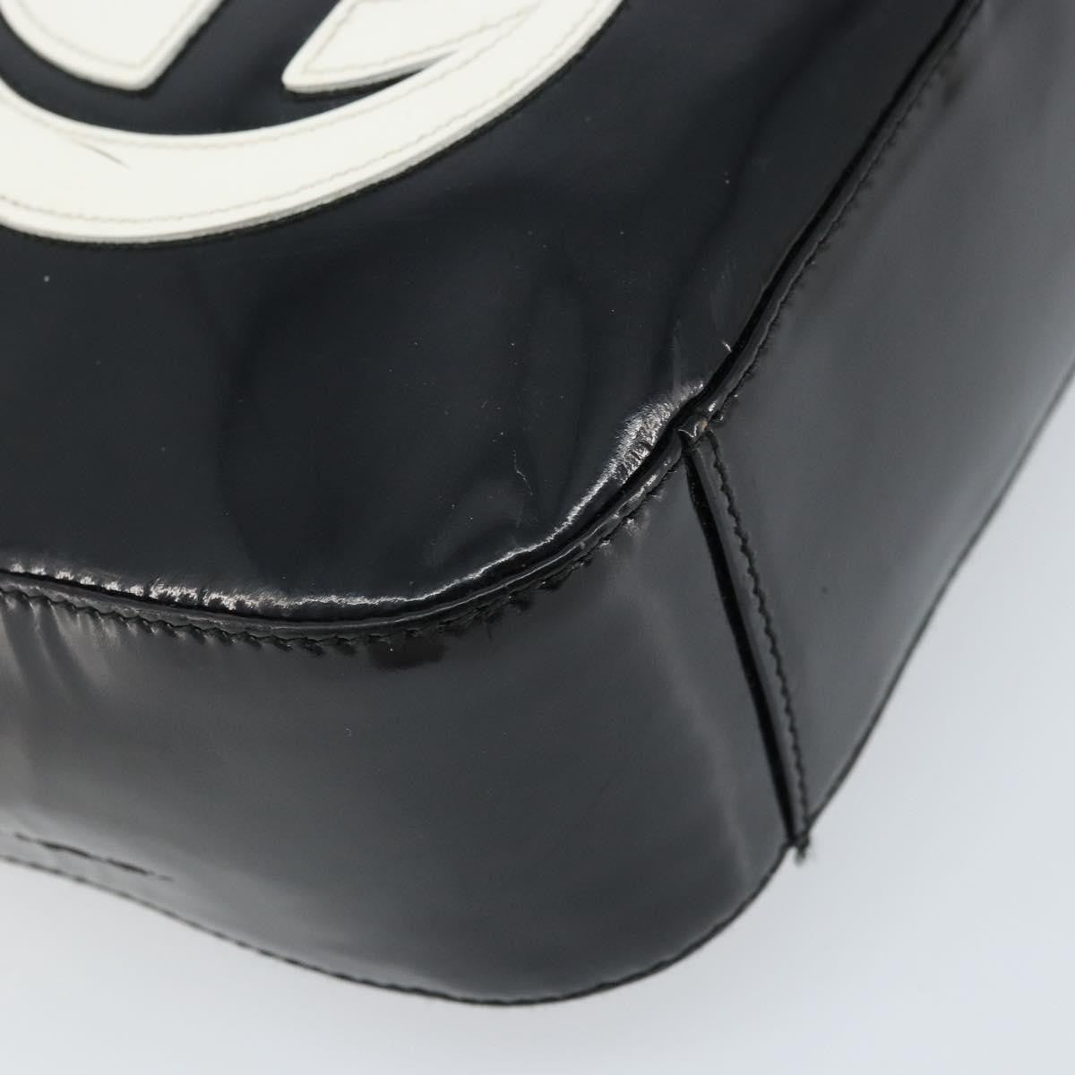 Gucci GUCCI Hand Bag Patent leather Black Silver 007 2046 0249 Authentic 172096