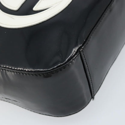 Gucci GUCCI Hand Bag Patent leather Black Silver 007 2046 0249 Authentic 172096