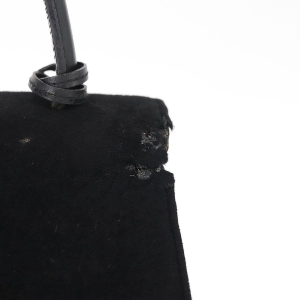 Gucci GUCCI Hand Bag Suede Black Authentic 153123