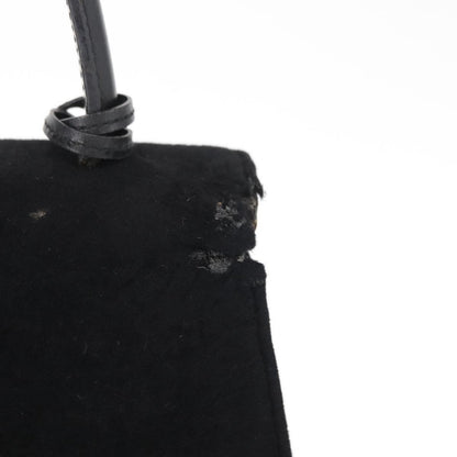Gucci GUCCI Hand Bag Suede Black Authentic 153123