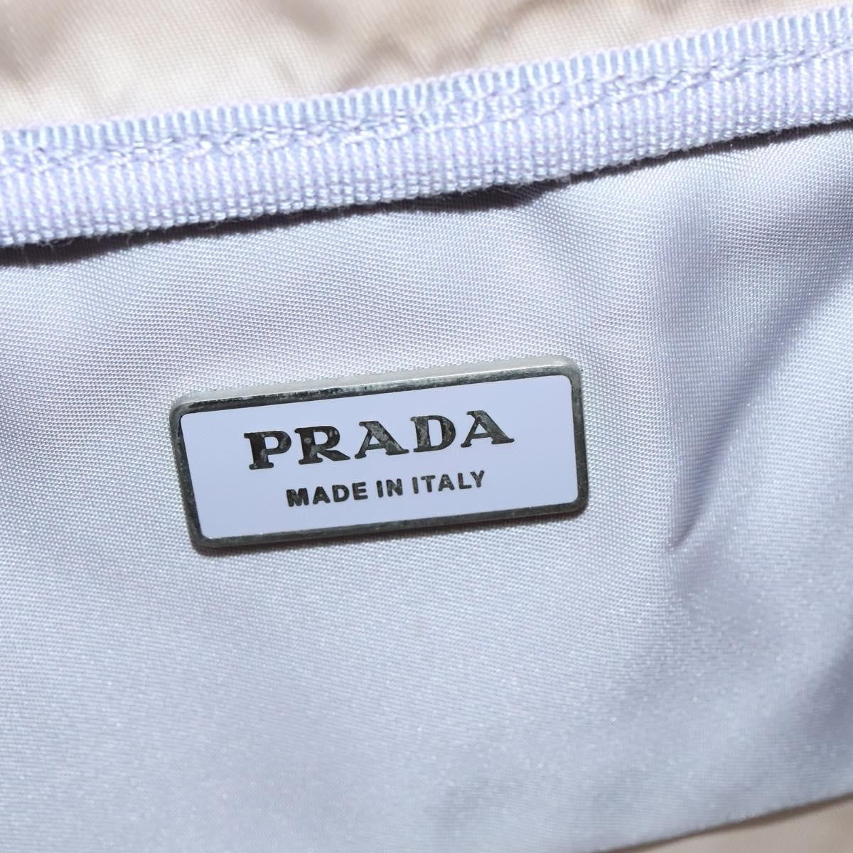 Prada PRADA Boston Bag Nylon Purple Silver Authentic 115876