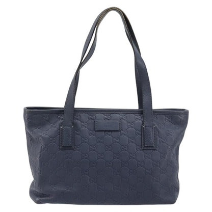 Gucci GUCCI GG Canvas Guccissima Tote Bag Leather Navy Gold 211138 Authentic 180831