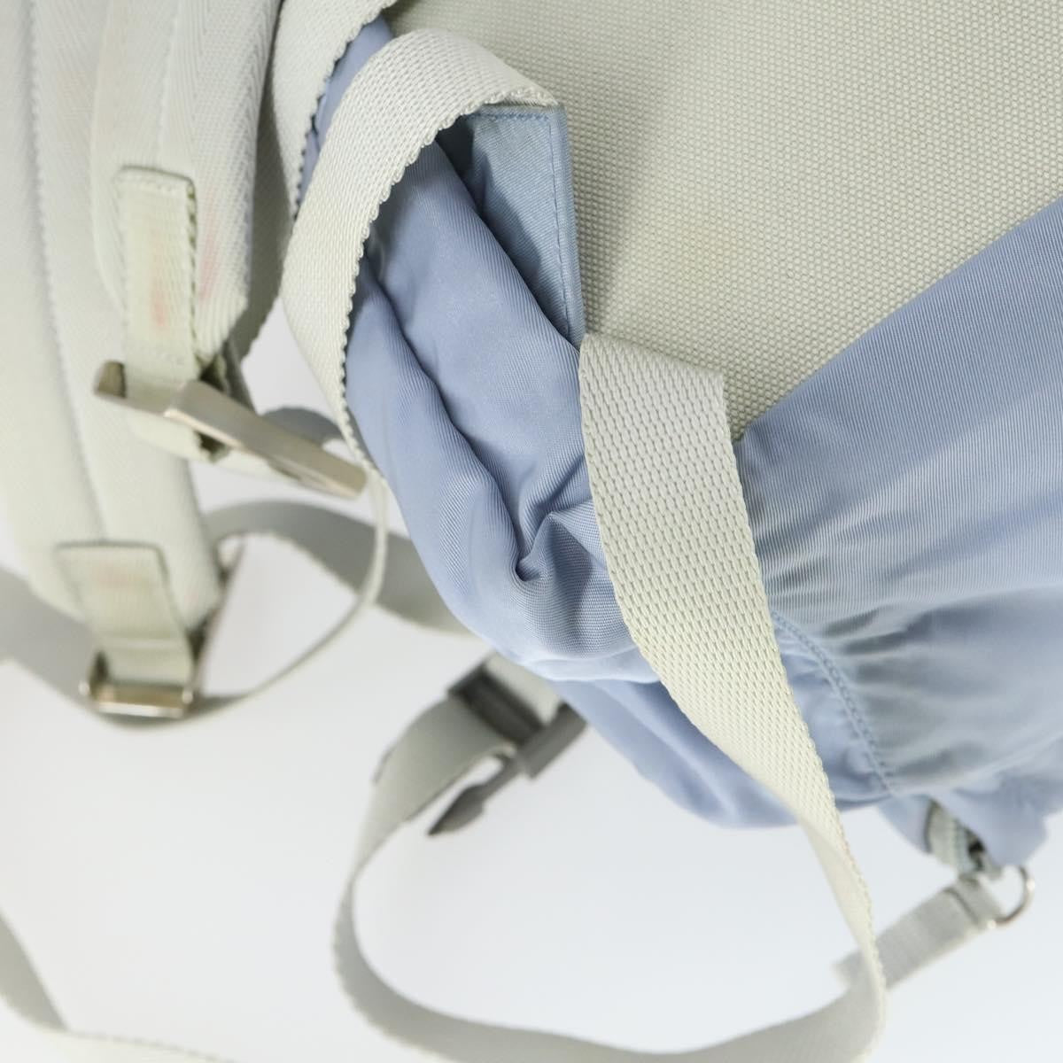 Prada PRADA Backpack Nylon Light Blue Silver Authentic 169576 Bag