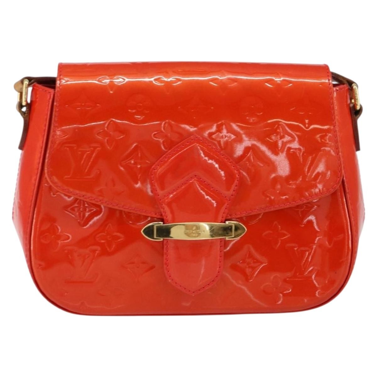 Louis Vuitton LOUIS VUITTON Vernis Bell FlowerGM Bag Rouge Grunadine M91728 LV Authentic 154321V