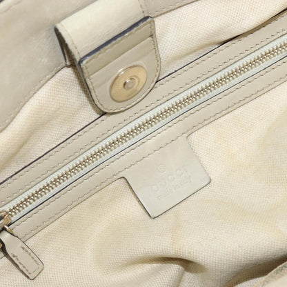 Gucci GUCCI GG Canvas Web Sherry Line Tote Bag Beige Gold 257061 Authentic gh1178