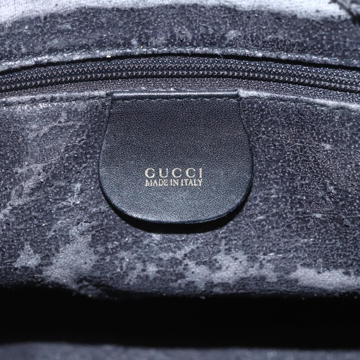 Gucci GUCCI Bamboo Hand Bag Suede 2way Black Gold 000 3444 0294 Authentic 161026