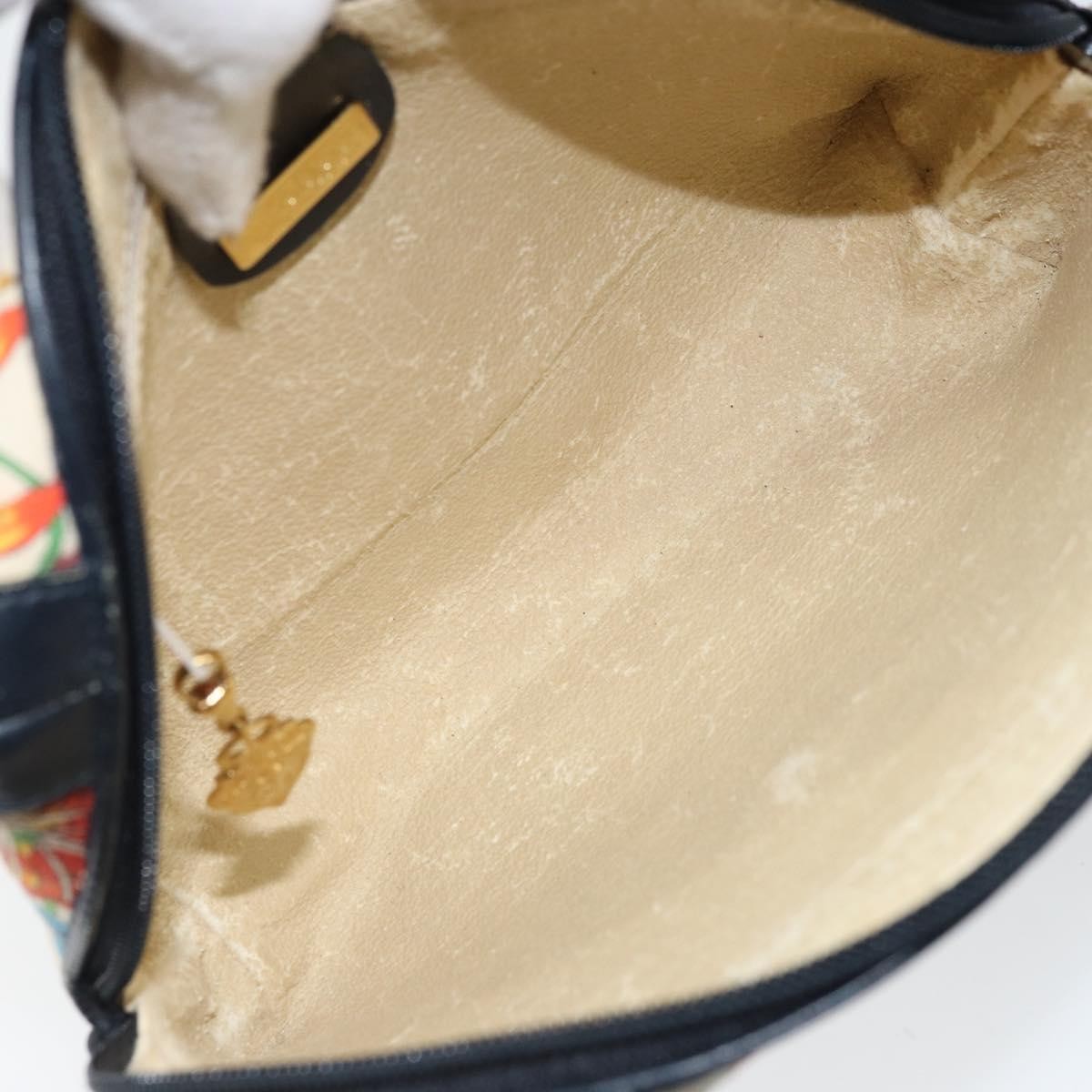Gucci GUCCI Flora Shoulder Bag Canvas Leather White Gold 007 115 1093 Authentic ep13906