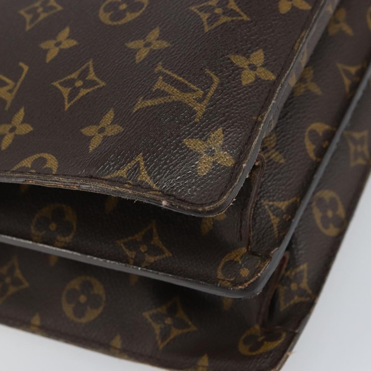 Louis Vuitton LOUIS VUITTON Monogram Serviette Fermoir Business Bag M53305 LV Authentic bs32001
