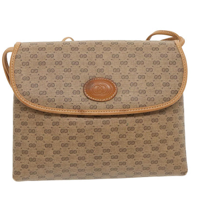 Gucci GUCCI Micro GG Supreme Shoulder Bag PVC Beige Gold 49 007 5548 Authentic th5401