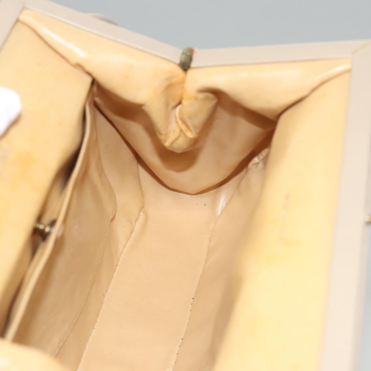 Celine CELINE Hand Bag Leather Beige Authentic 117663