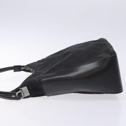 Gucci GUCCI GG Canvas Shoulder Bag Nylon Black Silver 001 3766 Authentic BA4115