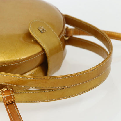 Loewe LOEWE Hand Bag Patent leather 2way Gold Authentic ka527