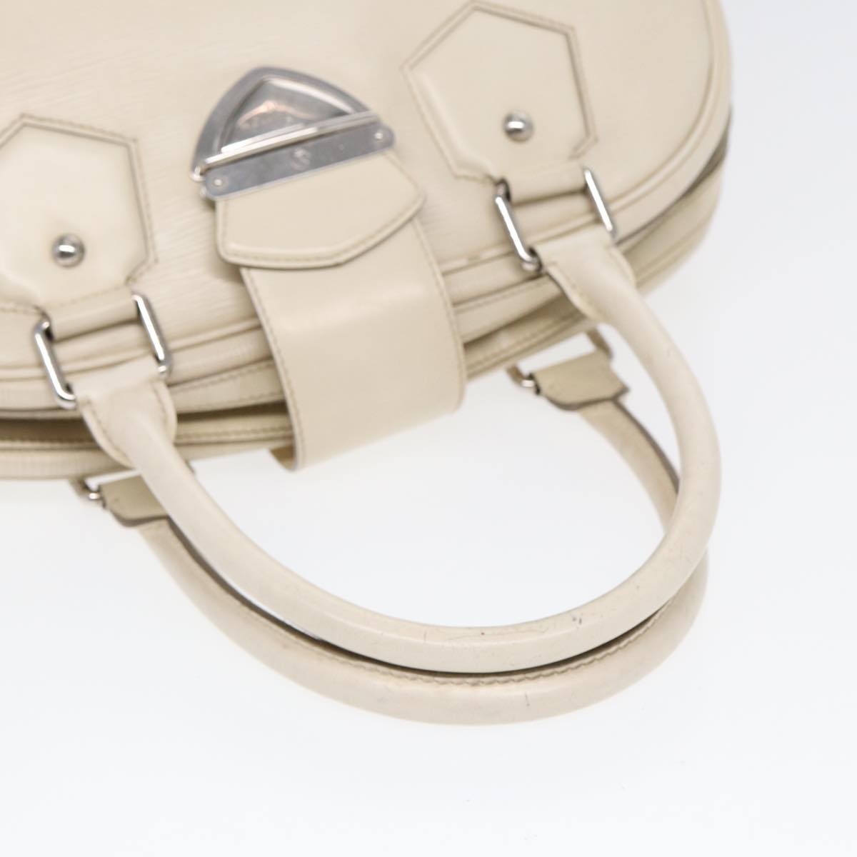 Louis Vuitton LOUIS VUITTON Epi Boring Montaigne GM Hand Bag White Yvoire M5931J LV Authentic 87942