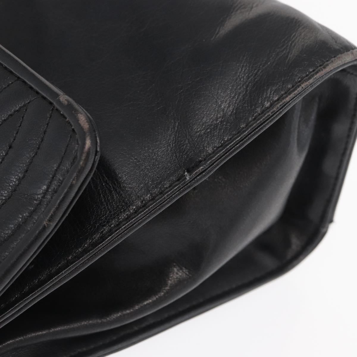 Fendi FENDI Hand Bag Leather Black Gold Authentic 169891