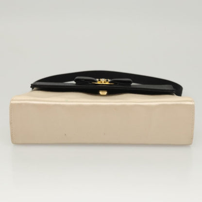 Salvatore Ferragamo Salvatore Ferragamo Vala Hand Bag Satin Beige Gold Authentic BA2675