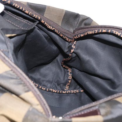 Fendi FENDI Pecan Canvas Hand Bag Black Brown Authentic ep11974