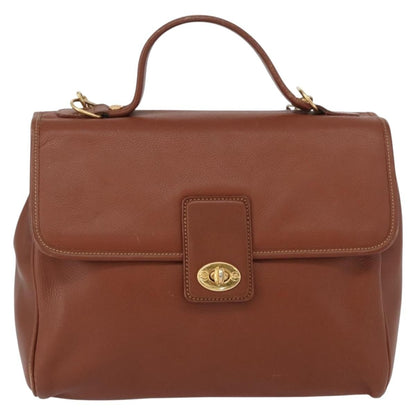 Gucci GUCCI Hand Bag Leather 2way Brown Gold 000 101 0274 Authentic ep13069