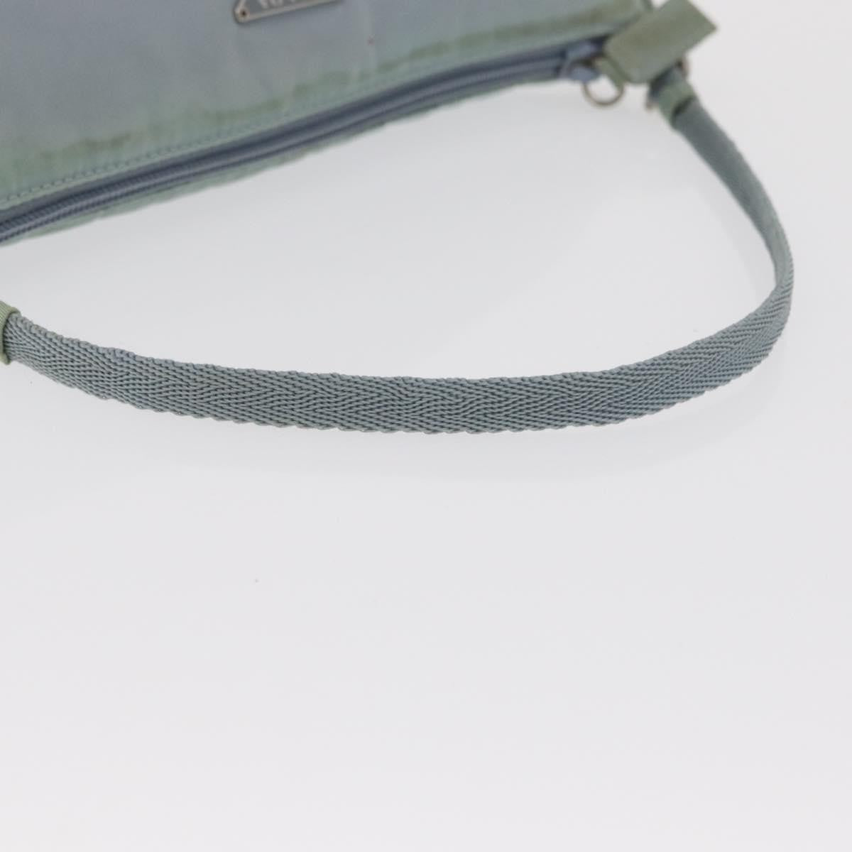 Prada PRADA Accessory Pouch Nylon Light Blue Silver Authentic 170583 Bag