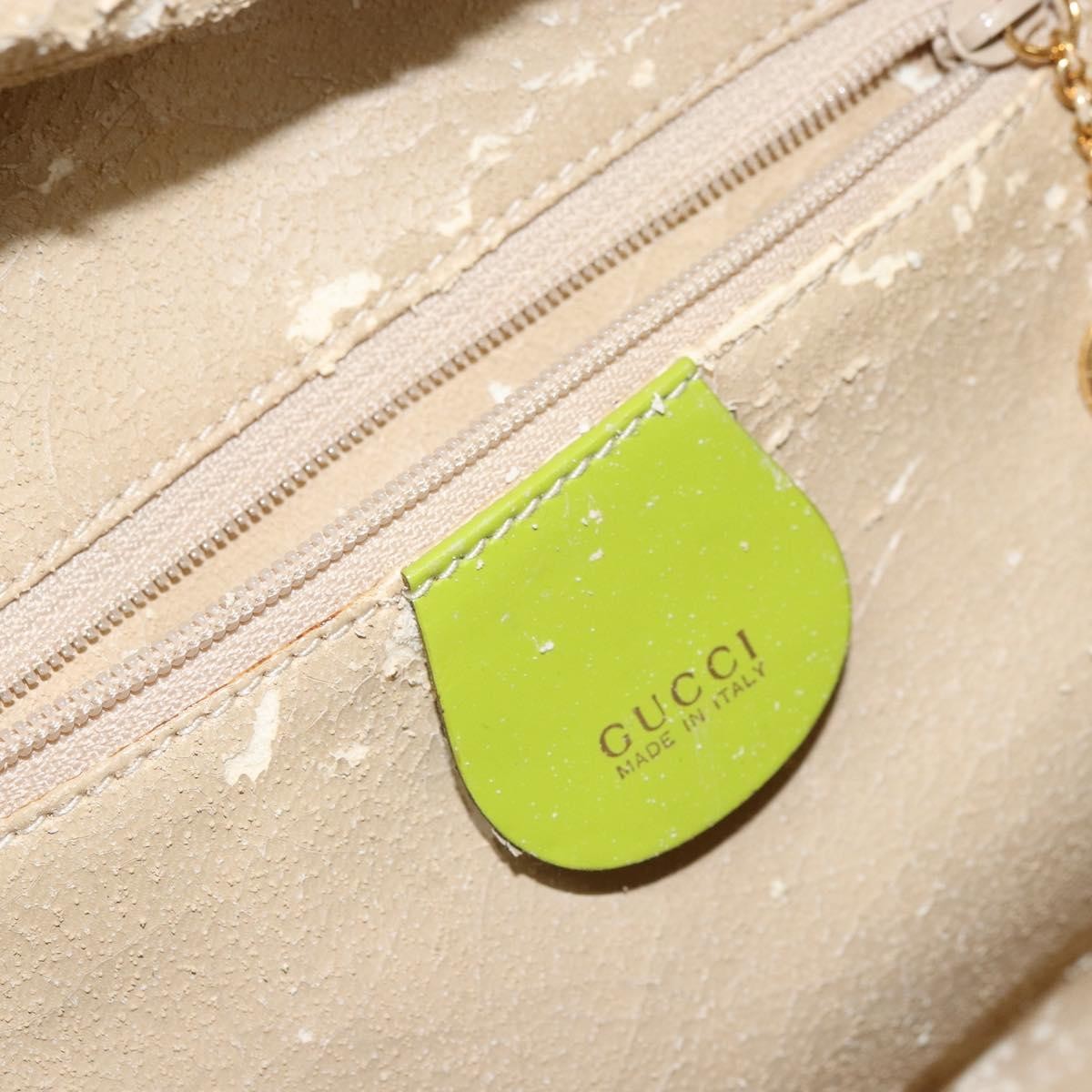 Gucci GUCCI Bamboo Hand Bag Enamel 2way Green Gold 000 2040 0323 Authentic 160576