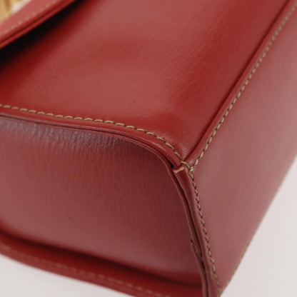 Loewe LOEWE Velazquez Hand Bag Leather Red Gold Authentic BA6367