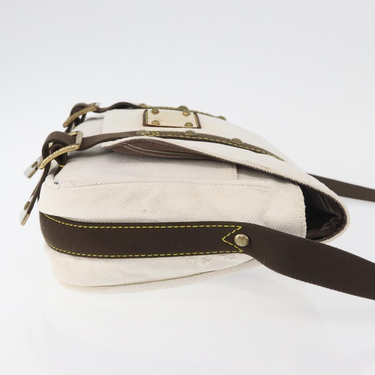 Louis Vuitton LOUIS VUITTON Antigua Buzzus PM Shoulder Bag Beige Brown M40042 LV Authentic bs24988