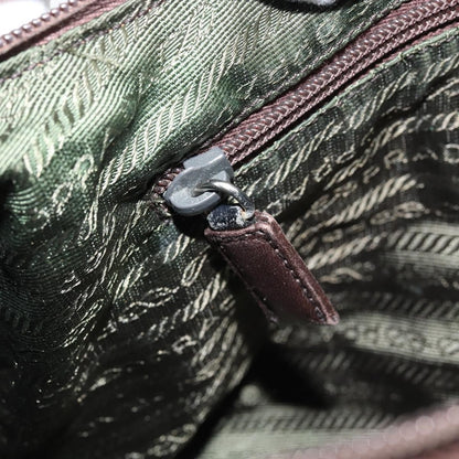 Prada PRADA Shoulder Bag Nylon Khaki Silver Authentic bs34740