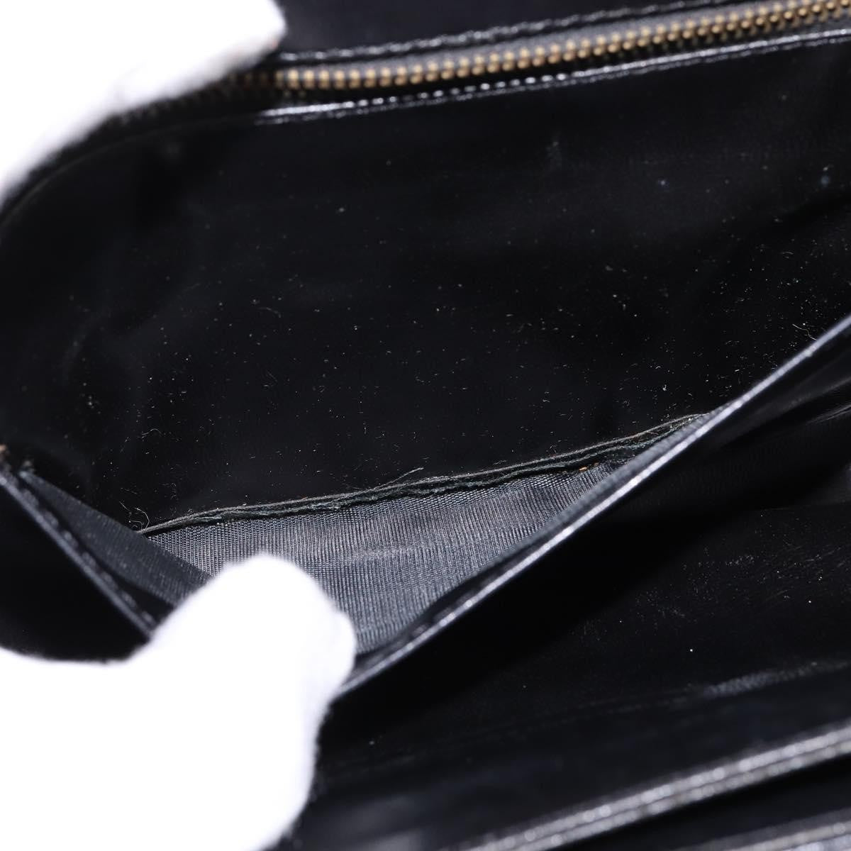 Celine CELINE Horse Carriage Shoulder Bag Leather Navy Gold Authentic BA6372