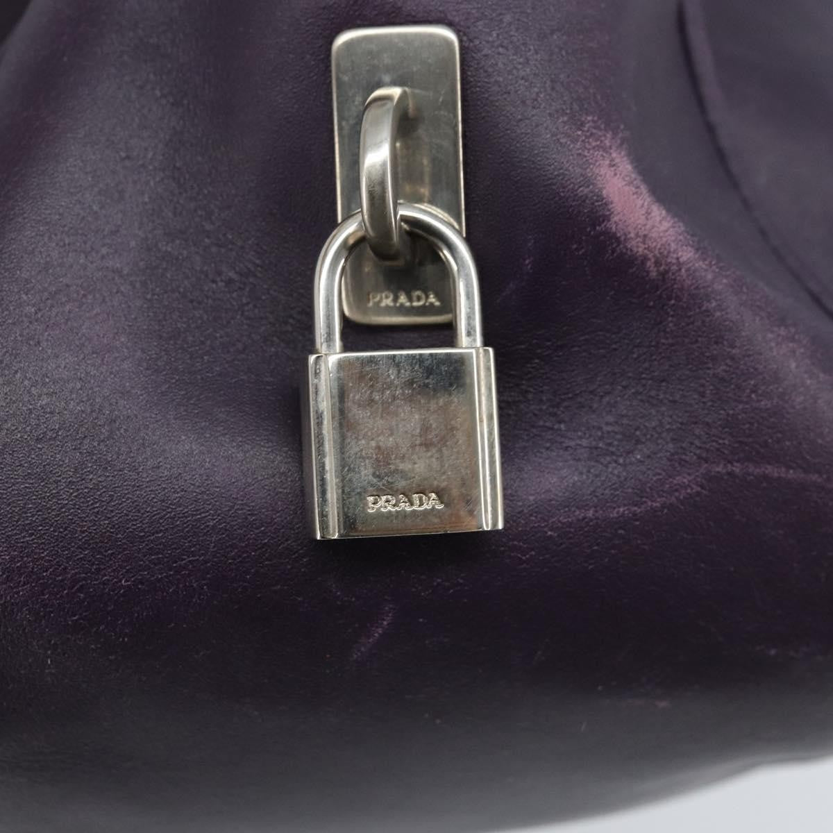 Prada PRADA Boston Bag Nylon Purple Silver Authentic ep13475