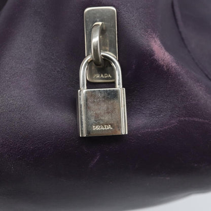 Prada PRADA Boston Bag Nylon Purple Silver Authentic ep13475