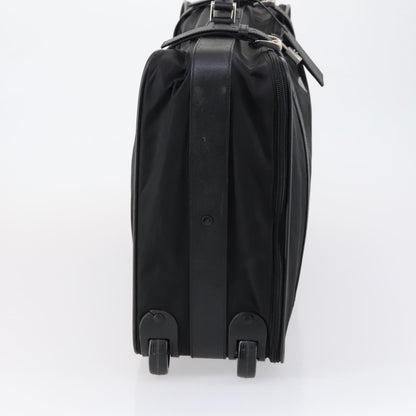 Prada PRADA Trunk Nylon Black Silver Authentic am9650 Bag