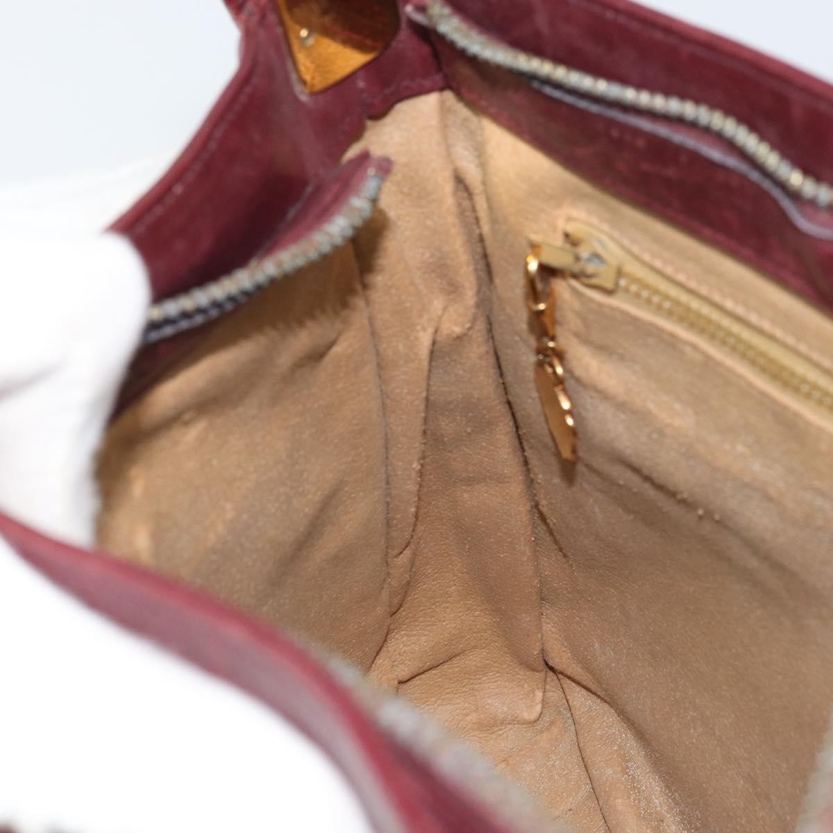 Gucci GUCCI Micro GG Supreme Shoulder Bag Bordeaux Gold Authentic ep13943