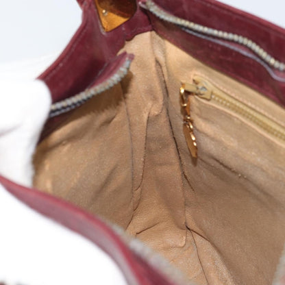 Gucci GUCCI Micro GG Supreme Shoulder Bag Bordeaux Gold Authentic ep13943
