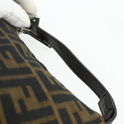 Fendi FENDI Zucca Canvas Hand Pouch Black Brown Authentic 168880 Bag