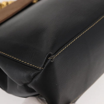 Loewe LOEWE Velazquez Hand Bag Leather Suede Brown Black gold Authentic 149533