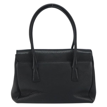 Salvatore Ferragamo Salvatore Ferragamo Gancini Hand Bag Leather Black Gold Authentic 157314