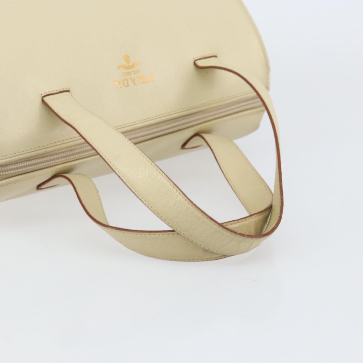 Prada PRADA Hand Bag Leather Beige Authentic BA8175
