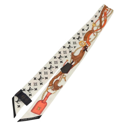 Louis Vuitton LOUIS VUITTON Flower And Straps Bando BB Scarf Silk White M90658 LV Authentic 136325M Bag