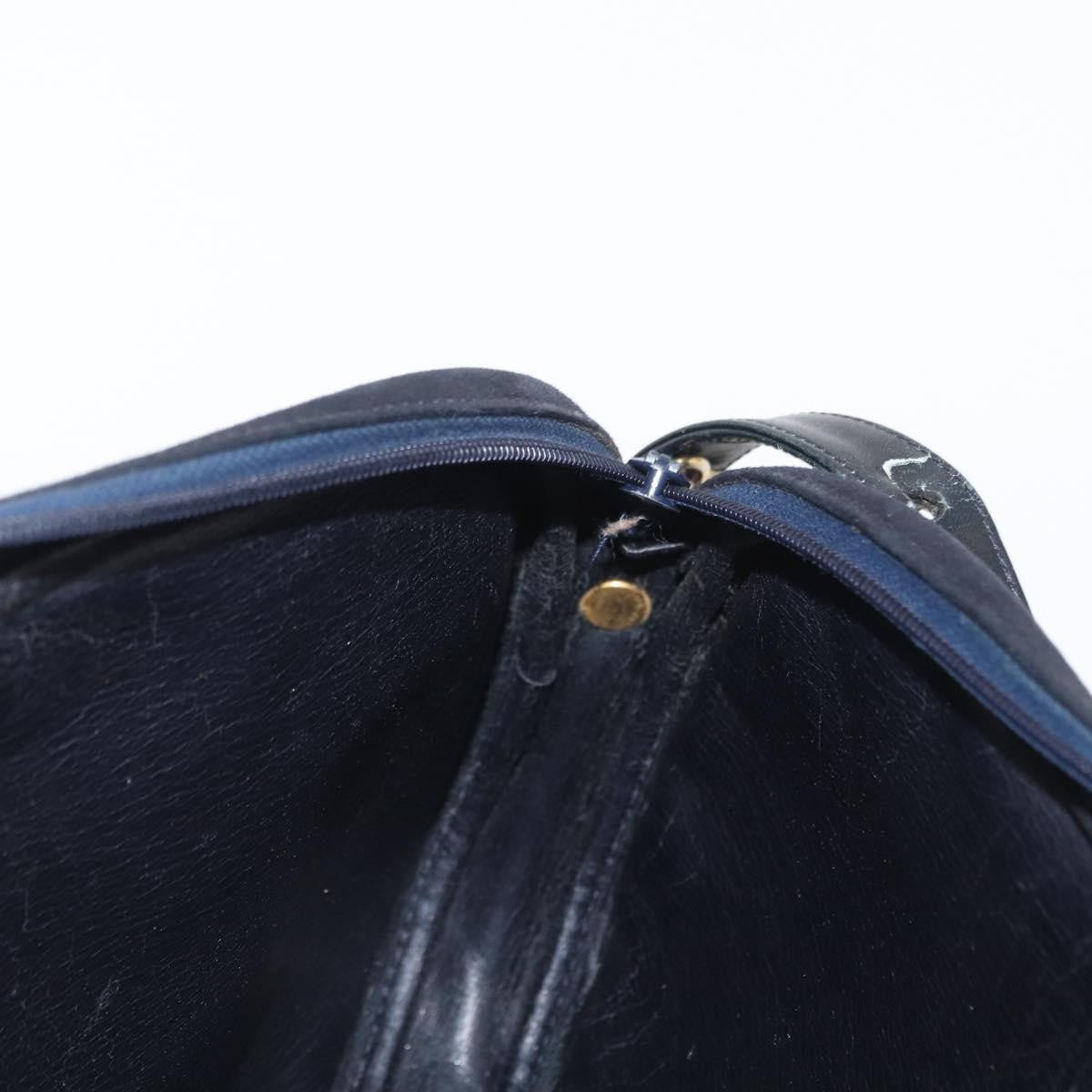 Dior Christian Dior Shoulder Bag Suede Black Gold Authentic 157242